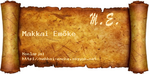 Makkai Emőke névjegykártya