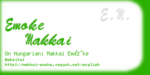 emoke makkai business card